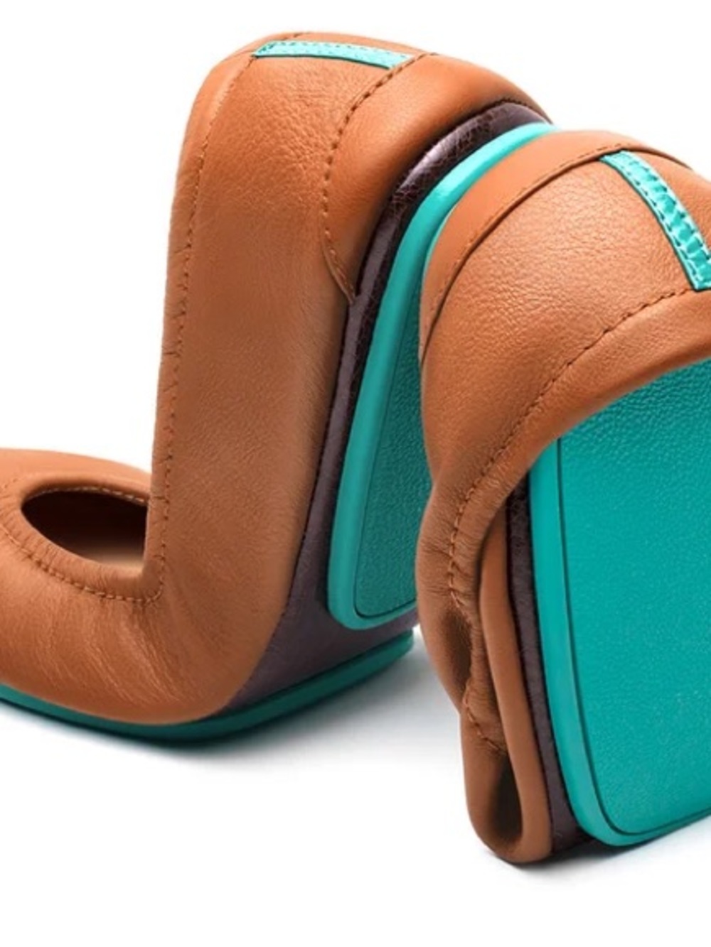 Tieks Chestnut Brown leather 5 foldable ballet flats in box